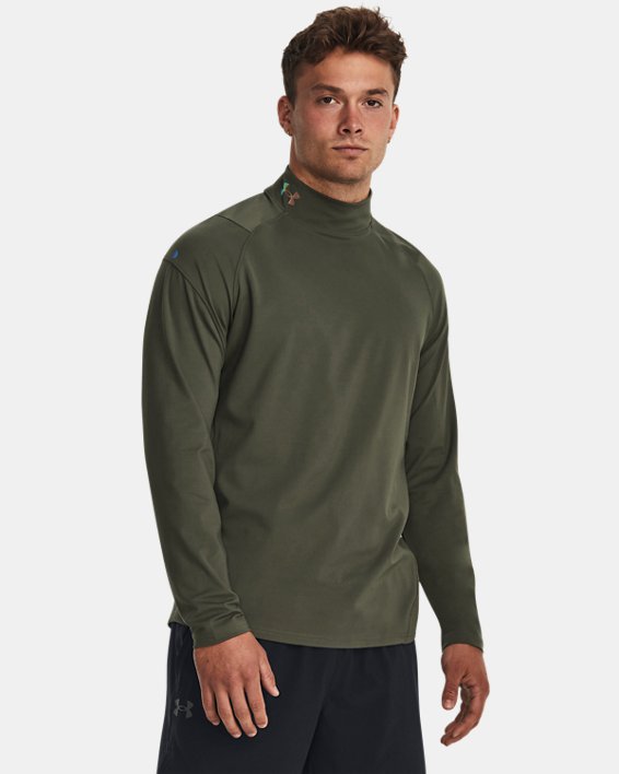Herren UA RUSH™ ColdGear® Shirt mit Stehkragen, Green, pdpMainDesktop image number 0